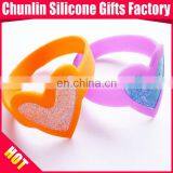 Lovely Glitter Silicone Bracelet With Heart for Lover. thumbnail-1
