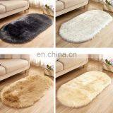 Warm White Faux Fur Mat Rug Carpet thumbnail-6