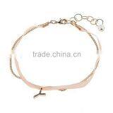 WL1115 Most Popular Gold Hand Chain Girls Bracelet With Letter Y Alloy Jewelry Bracelets thumbnail-1