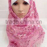 PLS018 Fashionable 165*55cm Newest muslim paillette hijab