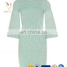 Яркие цвета. Женская модная вязаная шерстяная кофта-платье thumbnail-3