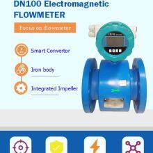 304 Stainless Steel Tubular Electromagnetic Flowmeter With RS485 Protocol Tetrafluoron Lining