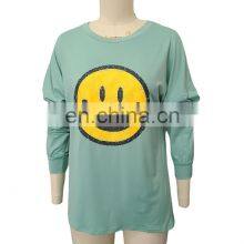2021 Autumn and Winter Cross-border European and American Amazon Women's Milk Silk Brushed Pure Color Smiley Loose Sweater thumbnail-5