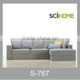 Contemporary Sectional Cotton Fabric Sofa Set as Unique Living Room Furniture