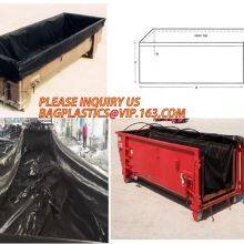 Extra Lagrge Woven PE Drawstring Dumpster Container 20 Yard Drawstring Black Dumpster Container Liners for Bagplastics thumbnail-3