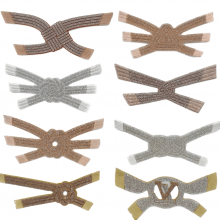 Rhinestone and Glass Crystal Decorated Leather Shoe Uppers Designed for Women′ S Summer High Heel Sandals and Slippers thumbnail-1