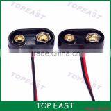 High Quality Copper Material 9v Battery Snap Clip Connector w Lead Wires