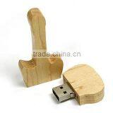 Promotional Gift Guitar Wooden Thin Thumb Drive 4GB thumbnail-2