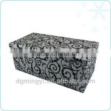 flocking special paper box with ribbon