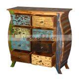 Popular Design French Vintage Rustic Drawer Cabinet, Heritage Style Rustic Wooden Drawer Cabinet, Reclaimed Wood Drawer Cabinet