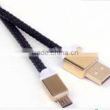 Hot Sale 30CM/1M 2015 Wholesale Colorful Leather Cable Micro Usb Cable for Andriod Mobile Phone thumbnail-4
