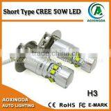 short type H3 LED CREE 50W fog light