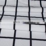 Men's t Shirt Fabric 4 Way Strench Plaid Printed Polyester Lycra Fabric thumbnail-2