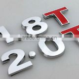 custom self-adhesive abs chrome letters number, small plastic number with adhesive