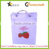 2014 strawberry Kraft paper shoping bag/food paper bag