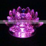 Meticulously Carved Colorful Home Decoration Crystal Lotus thumbnail-5