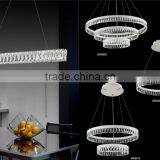 Luxury Clear K9 Crystal LED Hanging Lamp for Living Room and Decoration