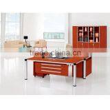 L Shape MDF Venner Durable Office Table Office Desk thumbnail-1