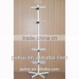 5 Tier Floor Rotating Hooks Display Stand With Impact Design