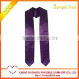 Good Quality Plain Shiny Satin Colorful Graduation Stole Wholesale thumbnail-1