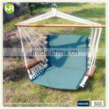High Quality Cotton Canvas Wooden Bar Hammock Chair With Armrest
