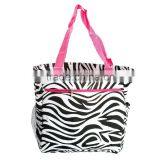 New Style Cheap Zebra Print Travel Customized Cotton Canvas Tote Bag-GW228 thumbnail-4