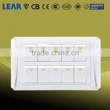 N6 Series Wall Switch 10 Gang 1 Way Switch/ 10 Gang 2 Way Switch