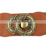 Ladies New Fashion Brown Color Elastic PU Ribbon Waist Belt thumbnail-2