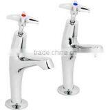 Cross Handle Basin Taps Bath Taps Kitchen Sink Pillar Taps (pair) thumbnail-1