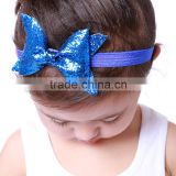 High Quality Solid For Baby Girls BlueMetal Satin Cover Hairband For Girls New Arrival Korean New Born Baby Accessories Hairband