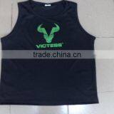 Mens 100% Cotton Sticker Print Magi Sleeve Tank Top thumbnail-1