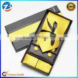 Hot-selling 100% Silk Tie Handkerchief Cufflink Set for Men Quality Choice