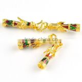4mm gold tiebet character leather cord clasp clasp for necklace