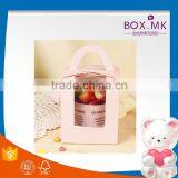 Small Cute White Cardboard Rectangle Paper Cake Box thumbnail-1