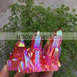 Large Red Flame Quartz Crystal Electroplating Crystal Cluster Rainbows thumbnail-2