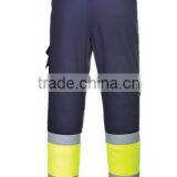 Mens Navy Hi Vis Work Trousers