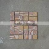 Golden select glass ceramic mosaic wall tile for sale