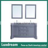 60 Inch Grey Double Sink Bathroom Vanities Living Room Furniture