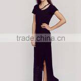 Women's Round Neck Short Sleeve Summer Maxi Dress thumbnail-5