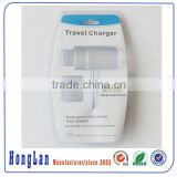 disposable customized blister usb phone package/clear plastic clamshell/insert blister