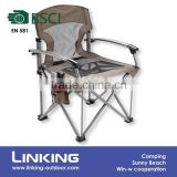 mesh folding chair with cup holder