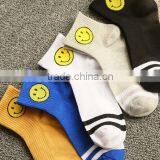 Korea Harajuku Cartoon Smiley Face Cotton Sport Socks, Retro Socks Two Bars Socks,Children Socks,Kids Socks thumbnail-3