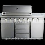 6 main burners high end Stainless steel barbecue gas grill