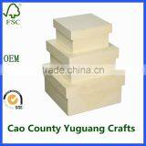 Plain Wood Craft Keepsake Box Wooden Gifts Large Gift Packaging Box With Lids