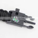 Paracord Survival Bracelet With a 350LB Parachute Cord, Fire Starter, Embedded Compass, Flint, Emergency Knife & Whistle thumbnail-4