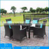 Luxury 6 Seats Outdoor Furniture Rattan Dining Set / Rattan Garden Furniture thumbnail-2