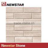 Newstar White Oak Subway Tile Honed Beveled Wooden Marble Mosaic thumbnail-1