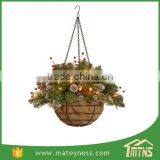 Glittery Lighted Chrismas Decorative Hanging Basket Tree thumbnail-4