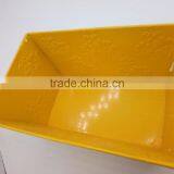 Best Gifts Small Size Stackable Yellow Painting Strawberry Powder Coated Metal Gardening Pot for Flower Planting thumbnail-5