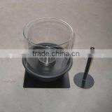 Decorative Small Tabel Top Metal and Glass Fireplace thumbnail-1